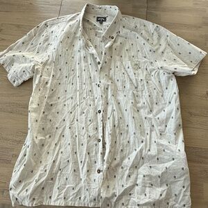 Mens Billabong Button Down Cotton Short Sleeve Shirt XXL
